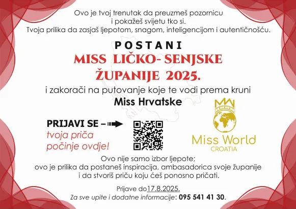 Započele prijave za izbor Miss Ličko-senjske županije 2025. - tko će zasjati na Jeseni u Lici?